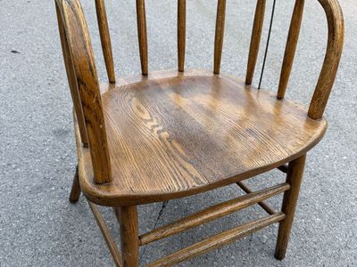 Vintage High Point Bending & Chair Co. Siler City NC 150 Light Oak Captain’s / Banker Chair