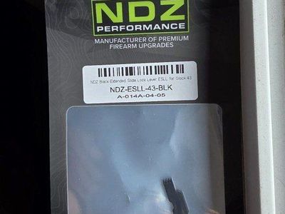 NDZ Performance Black Extended Slide Lock Lever for Glock 43