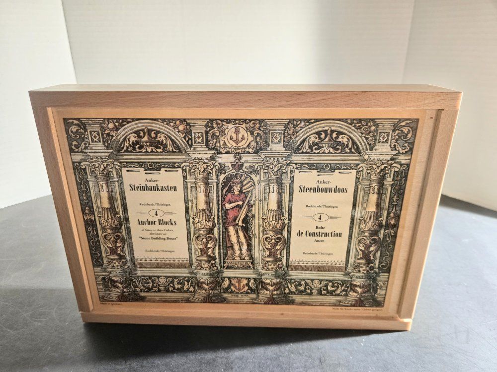 Vintage Style Anker Steinbaukasten Anchor Stone Building Blocks Box No. 4 Made in Germany