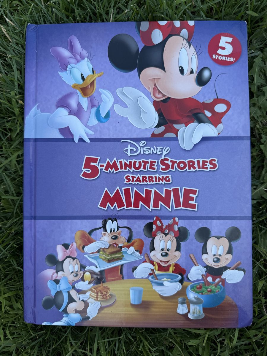 Disney 5-Minute Stories Starring Minnie, Hardcover Book - 5 Stories! (Like New)