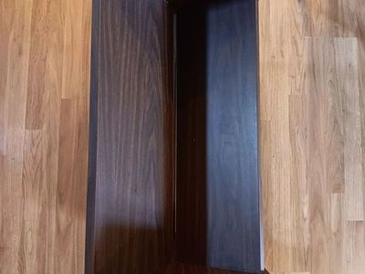 Small Wooden Bookshelf 2 Shelf Storage Organizer Brown