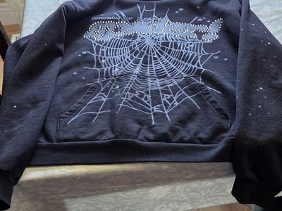 Sp5der Rhinestone Punk V2 Hoodie Size XXL