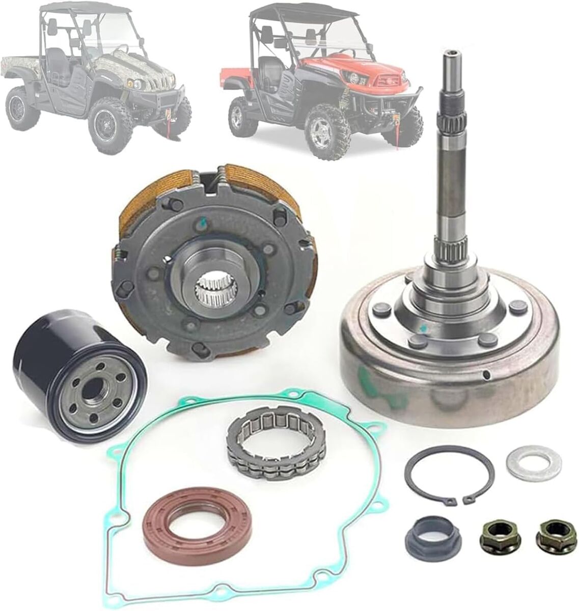 Chikia Hisun 500 700 Wet Clutch Kit Assembly Replacement for Hisun UTV ATV Massimo Axis Outfitter Bennche bighorn