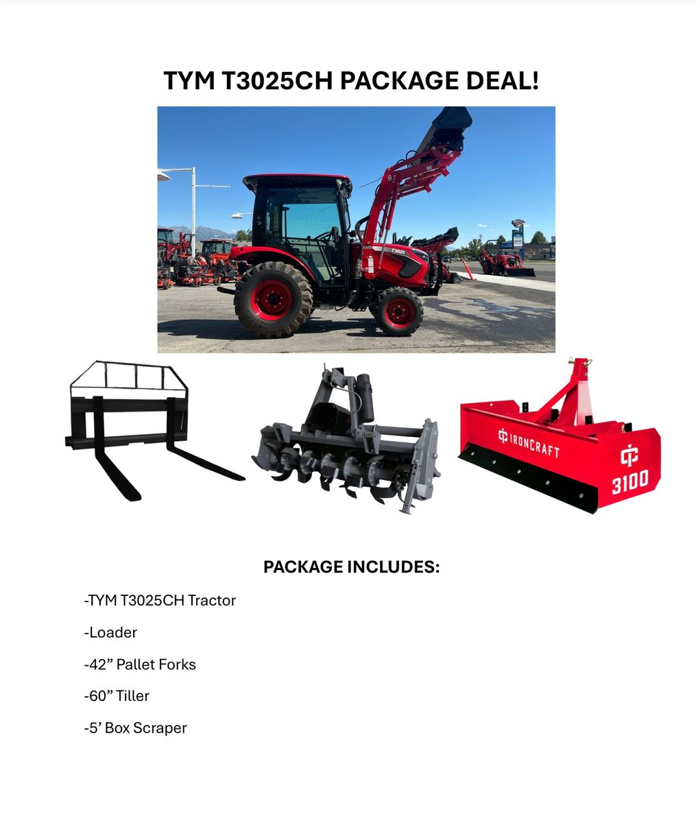 TYM T3025CH Cab Tractor PACKAGE DEAL!