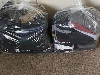 Large Lot Men's Assorted clothes - Mixed Brands & Sizes - 2 Large Bags