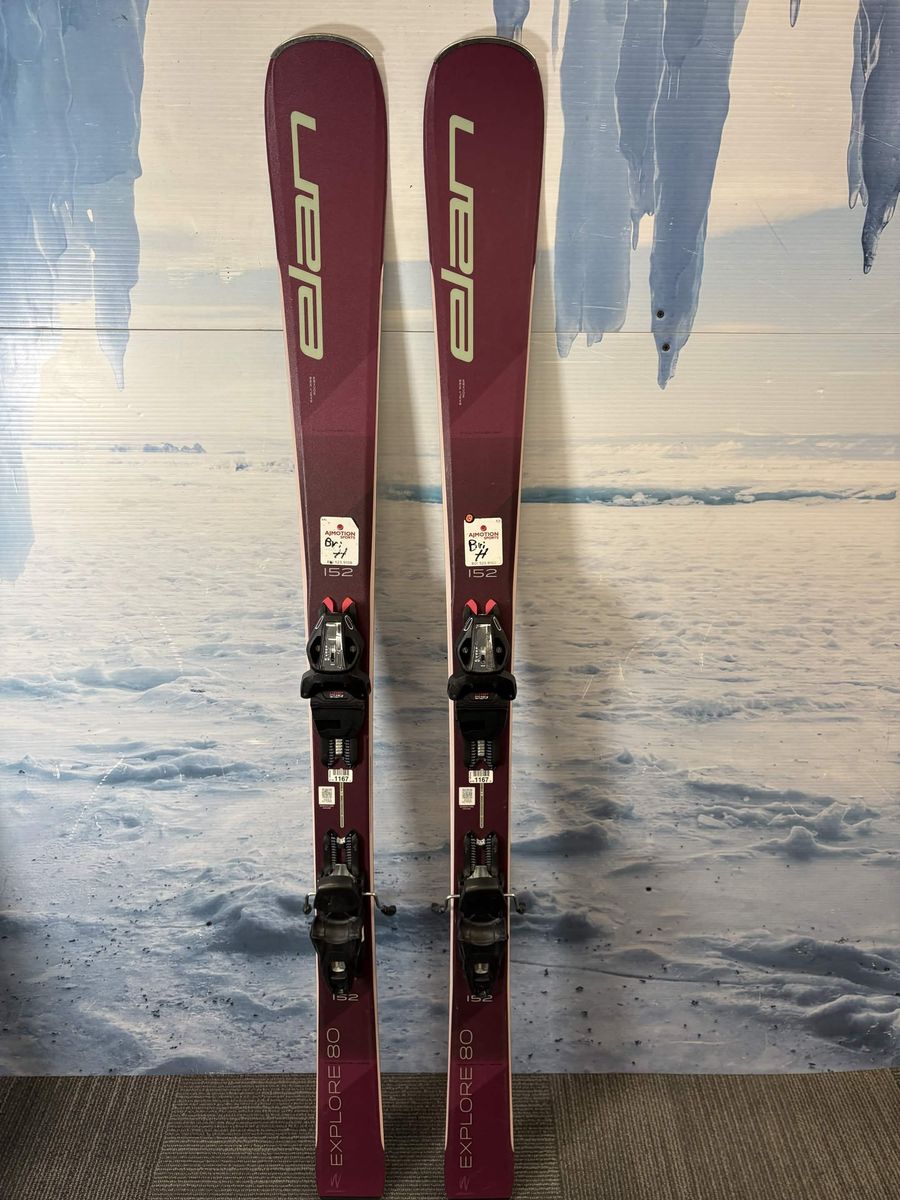 Used Elan Explore 80 152Cm Skis w/ Tyrolia EL 9.0 GW