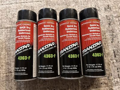 Transtar 4363-F Quick Dry Rubberized Undercoating (4 Cans) - Automotive Coatings 17.75 oz Each