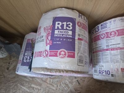 Owens Corning R13 Faced Fiberglass Insulation for 2x4 Walls - Multiple Rolls
