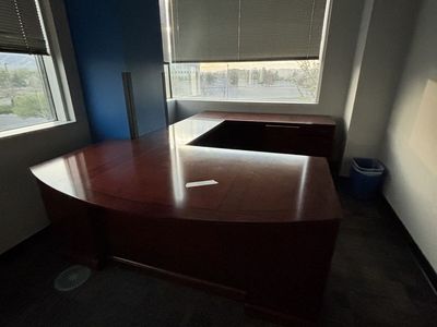 U Shaped Executive Office Desk Set