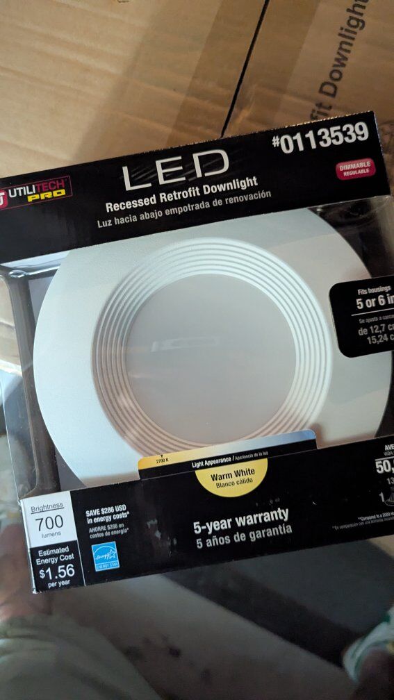 LED Lights Can Inserts w Bevel NEW IN BOX