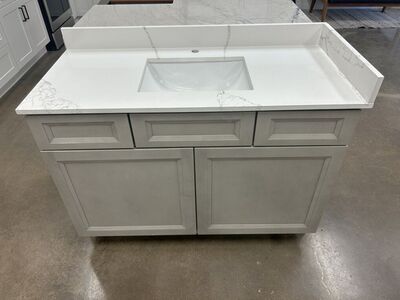 48 Inch 2 Drawer Bathroom Vanity Quartz Top