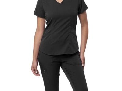 NWT Women's Black Jogger Scrub Set