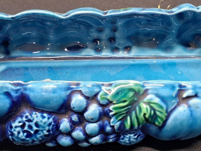 Vintage INARCO Mood Indigo Blue Rectangle Planter Inarco Japan E 3099 Shallow Cacti Planter