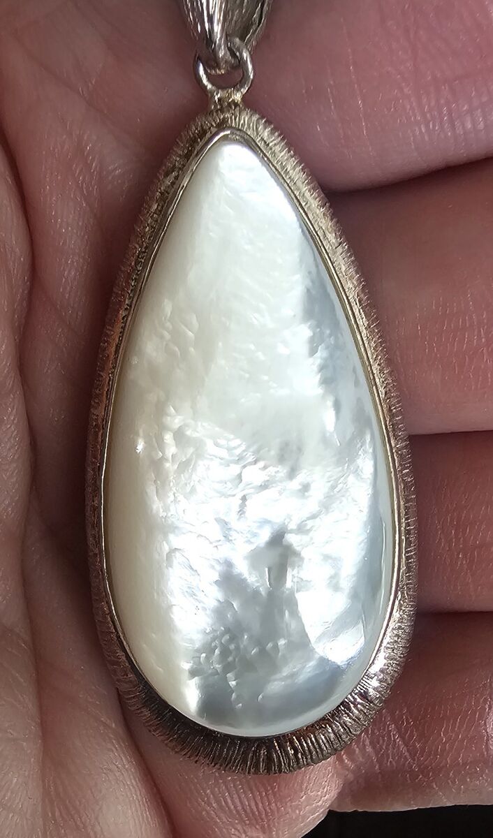 Vntg ELEGANT MOTHER-OF-PEARL W/Sterling Silver