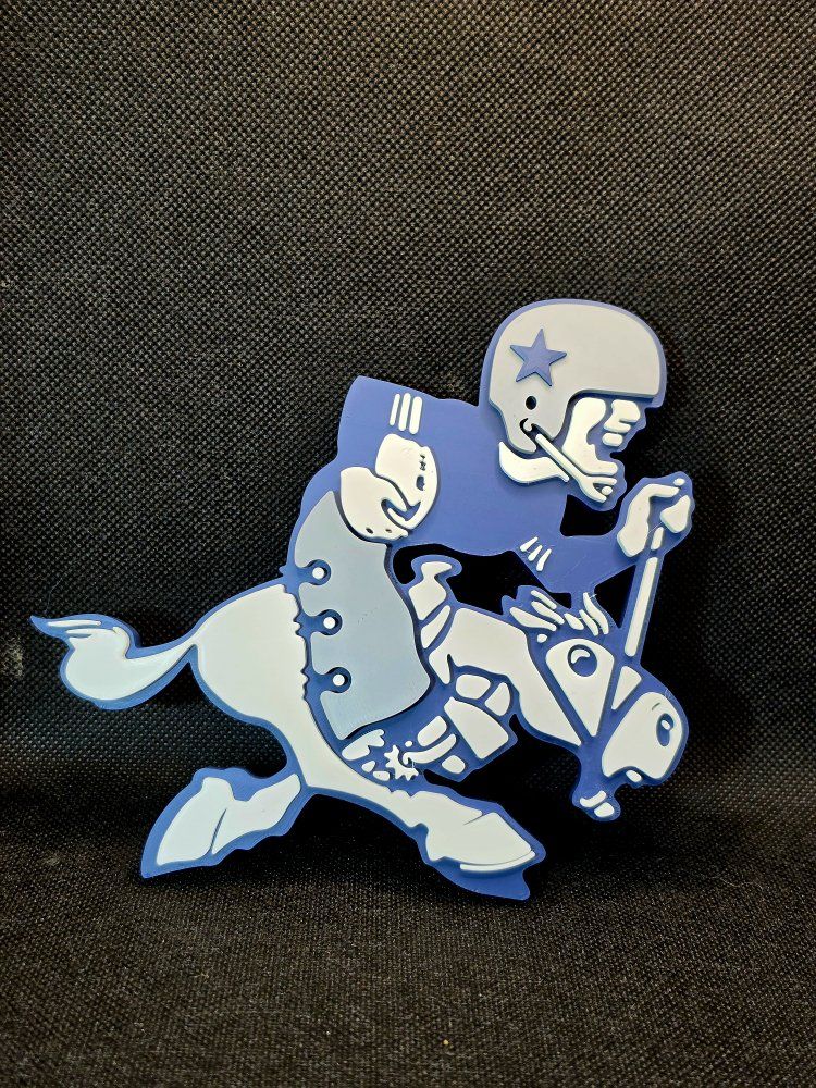 3D Printed Dallas Cowboys 1966 Cowboy Joe Logo
