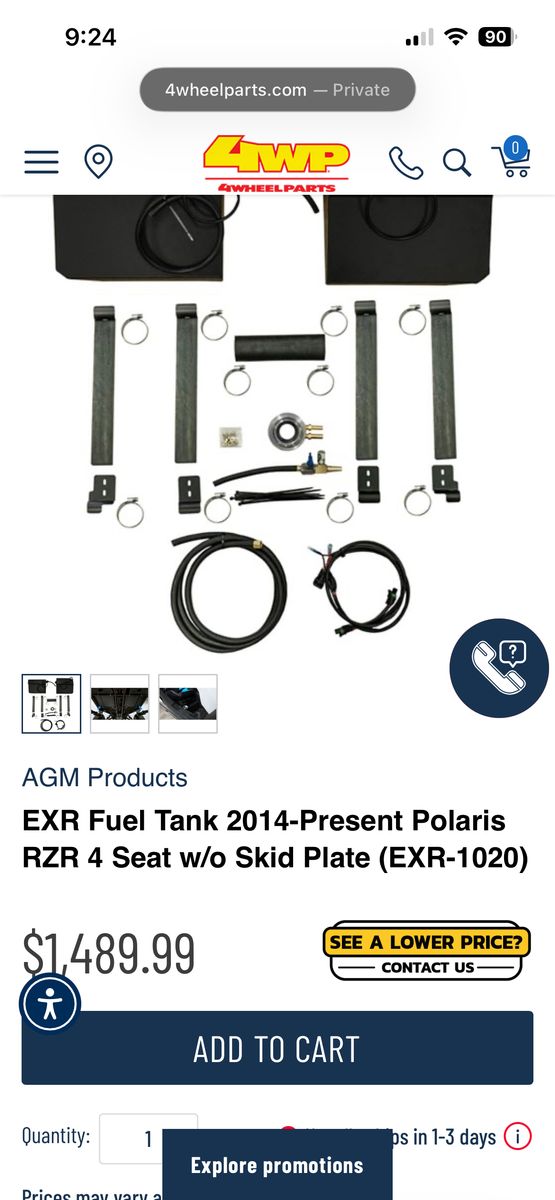 Polaris Auxilary Fuel Tanks With Transfer Pump