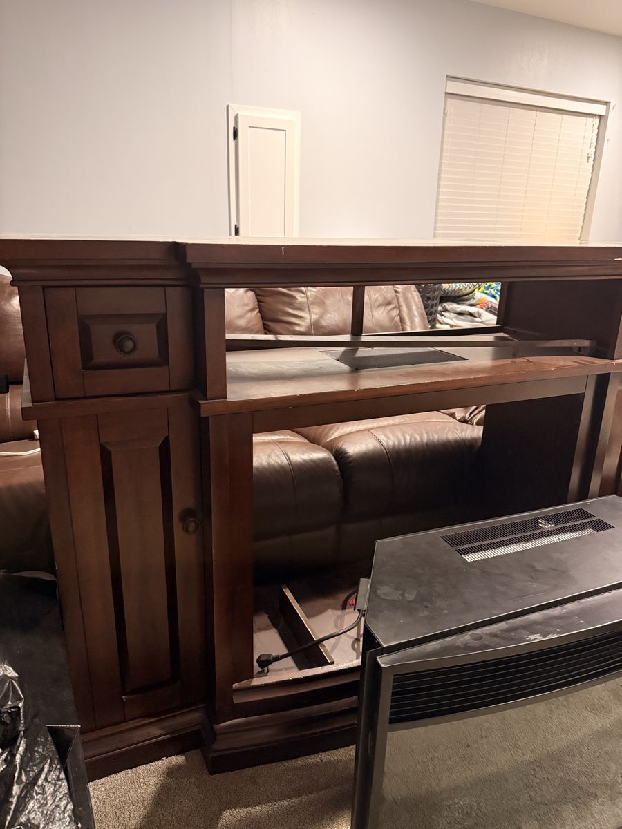 FREE Electric Fireplace + TV Stand with DVD, Blu-ray Disc storage