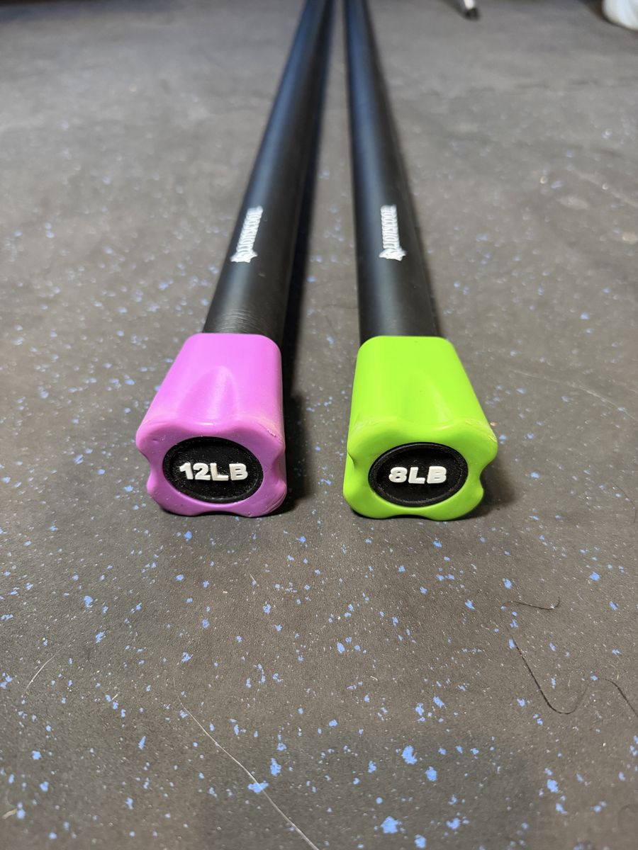 Lionscool Weighted Exercise Bars – 8 lb & 12 lb Set