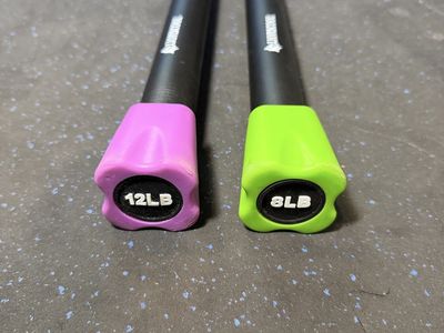 Lionscool Weighted Exercise Bars – 8 lb & 12 lb Set