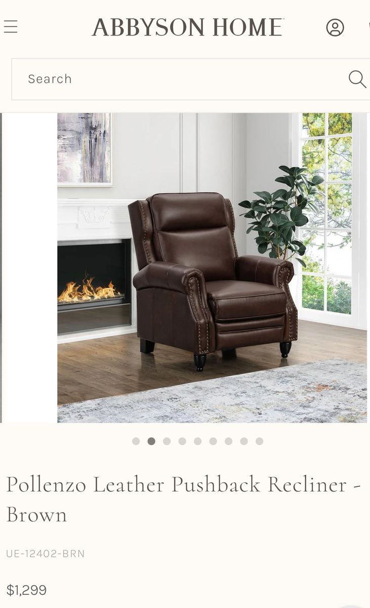 NEW ABBYSON PUSH BACK RECLINER