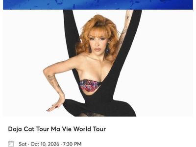 2 Doja Cat Tickets - Ma Vie World Tour at Maverik Center (Oct 10, 2026)