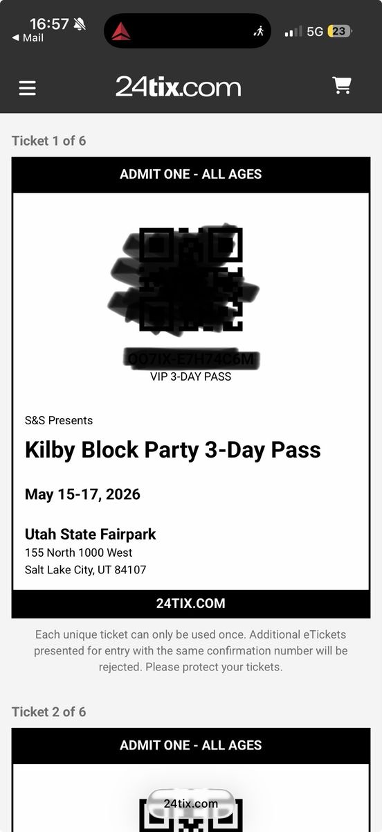 KILBY BLOCK PARTY 3 day VIP