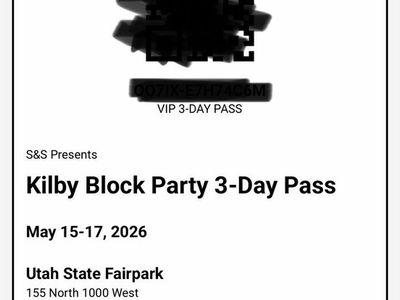 KILBY BLOCK PARTY 3 day VIP