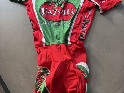 VINTAGE Voler Men's Cycling Skinsuit - Fazoli's / Mad Dog Cycles (Size Medium)