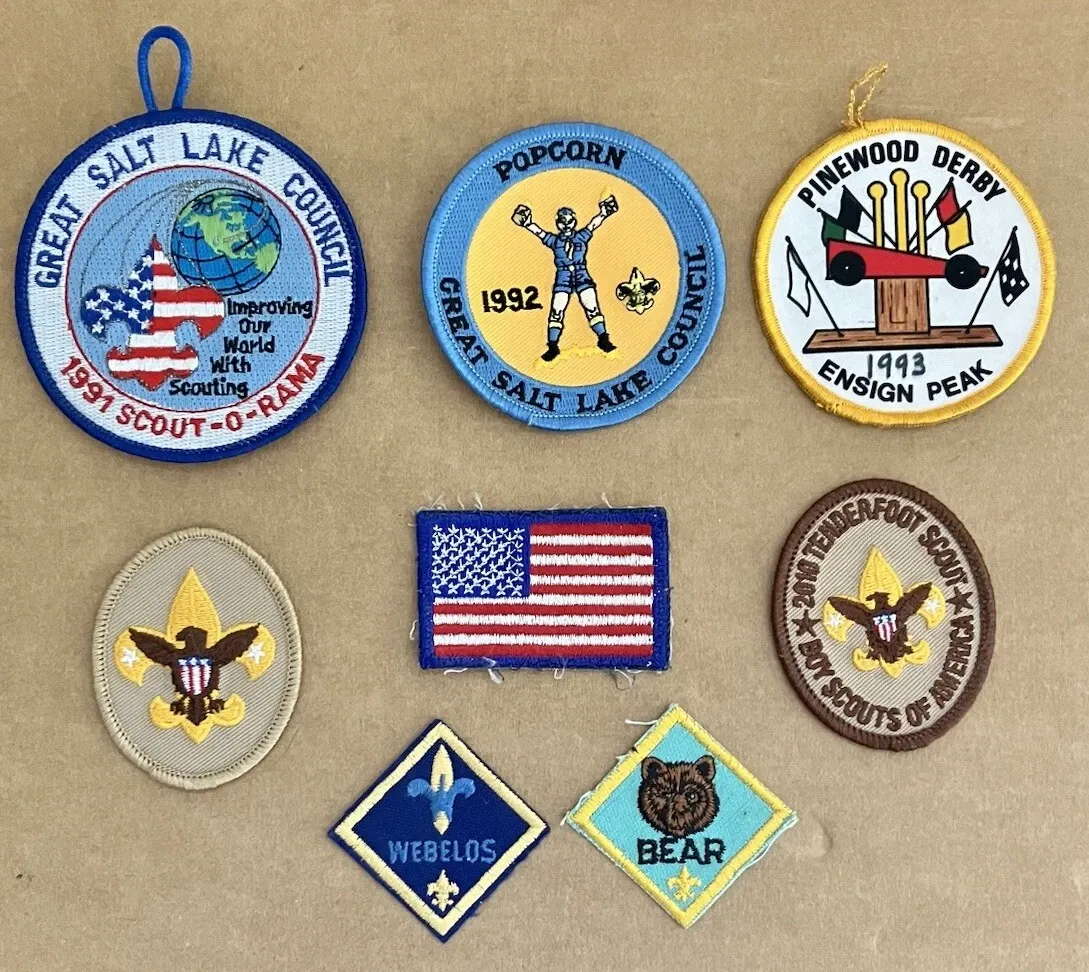Vintage Cub/Boy Scouts of America Patches Various Patches Lot of 8 Salt Lake