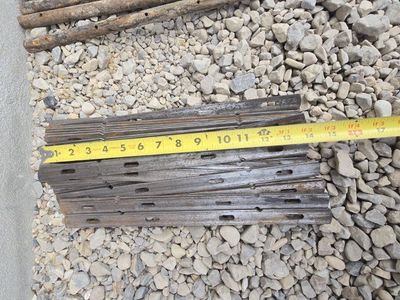 concrete stakes, broom, flat ties, caps