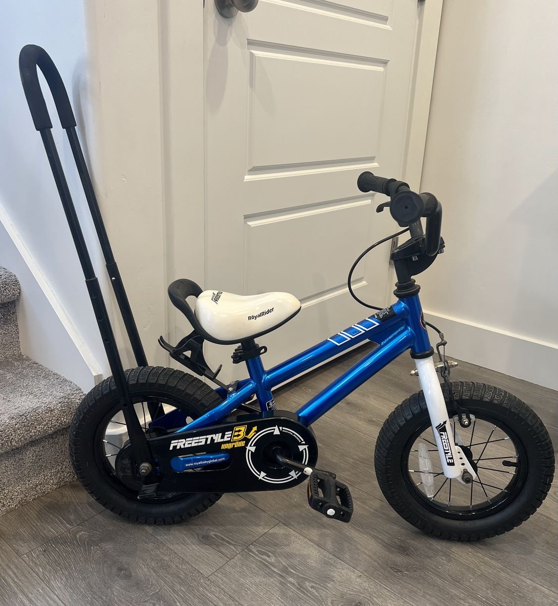 RoyalBaby Freestyle 12" Kids Bike with Push Handle