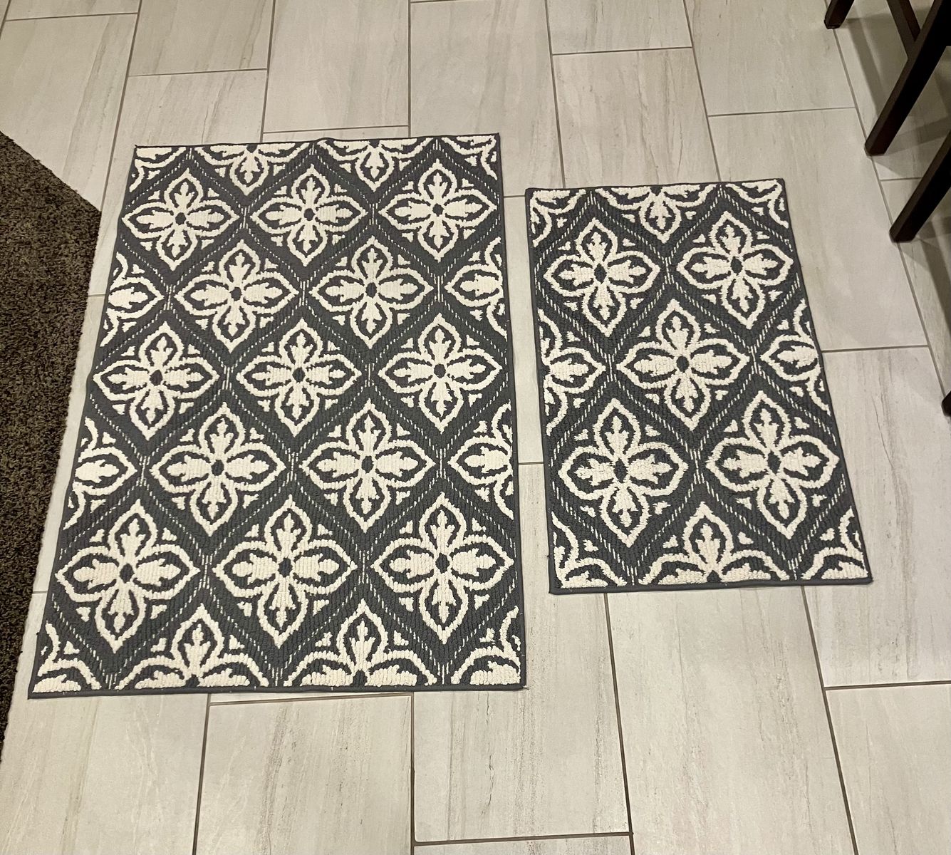 2 - Gray & Cream Rugs