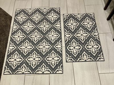 2 - Gray & Cream Rugs