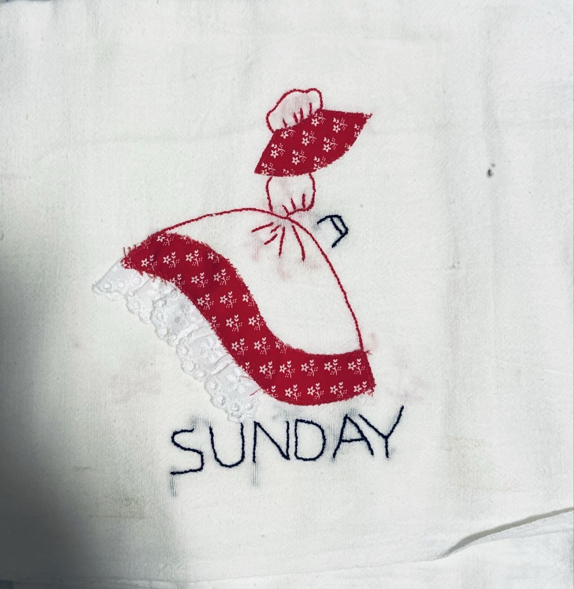 Vintage days of the week flour sac towels DIY