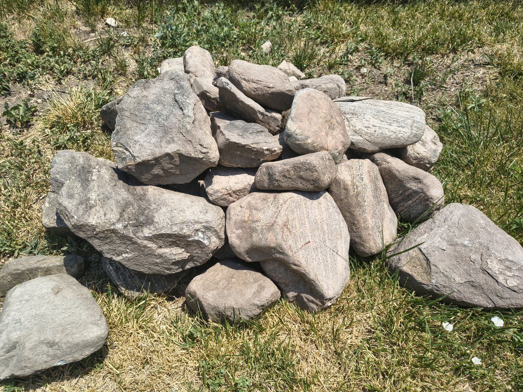 Landscape Rocks for Garden & Yard - Assorted Sizes, Natural Grey Tones - Approx. 500 lbs