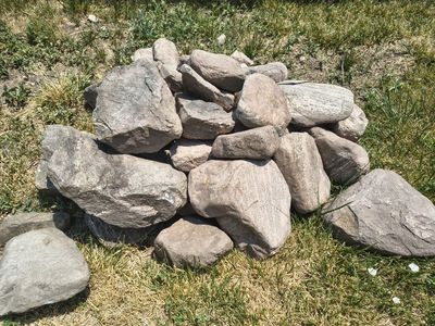 Landscape Rocks for Garden & Yard - Assorted Sizes, Natural Grey Tones - Approx. 500 lbs