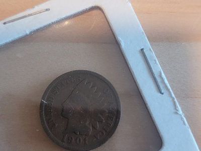1901 Indian Head Penny Coin - Early 20th Century US Cent in Protector