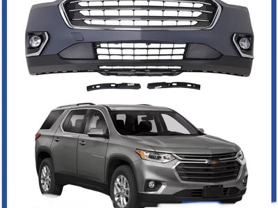 Chevy Traverse Front Bumper Cover Grille Fog Light Bezel 2018-2021 | complete kit