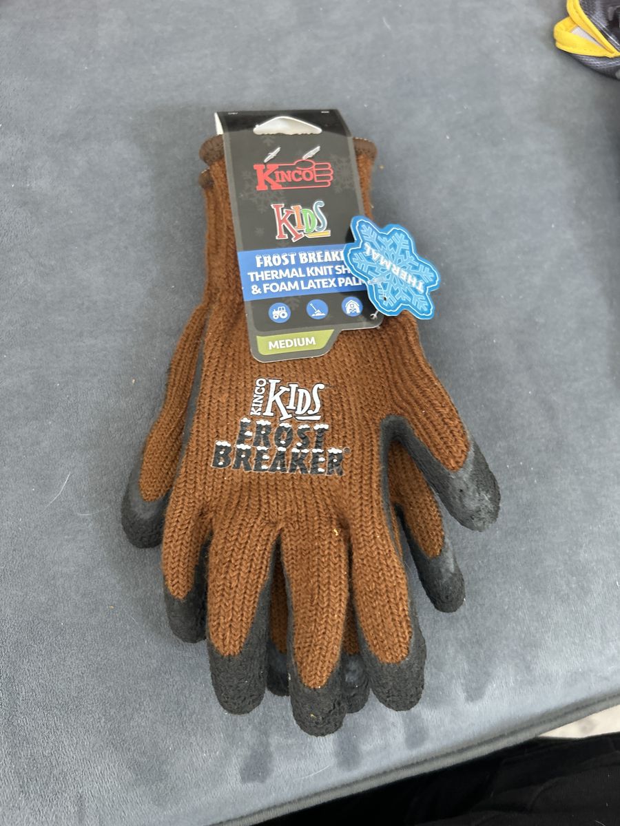 Kinco Kids Frost Breaker Thermal Knit Gloves Brown Size Medium