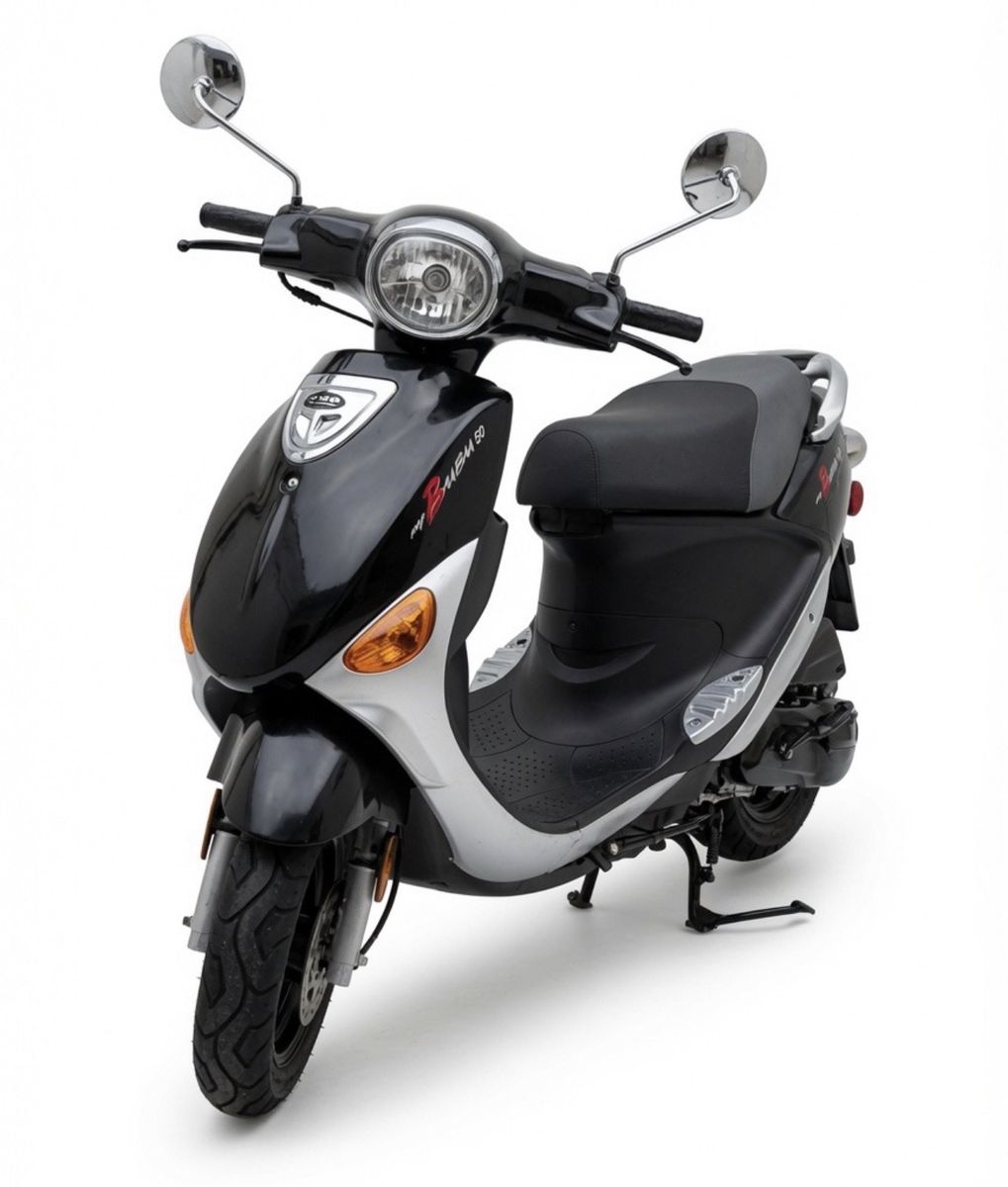 PGO Bubu 50cc Scooter - Black & Silver, Excellent Condition, Low Mileage