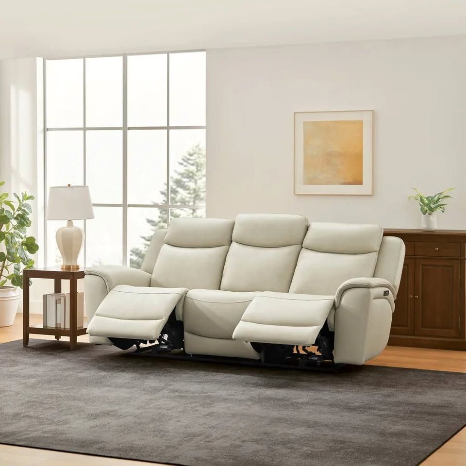 SANDERS LEATHER POWER RECLINING SOFA