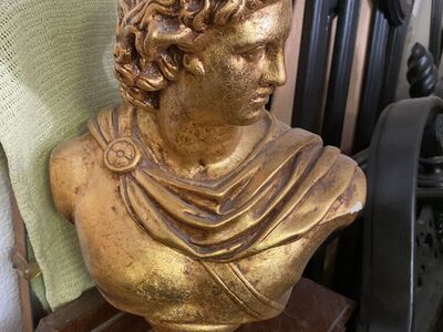Vintage Gold Apollo Bust