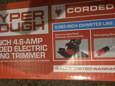 Hyper Tough 13-inch 4.6-Amp Corded Electric String Trimmer with Dual-Line Auto-Feed & Telescoping Shaft