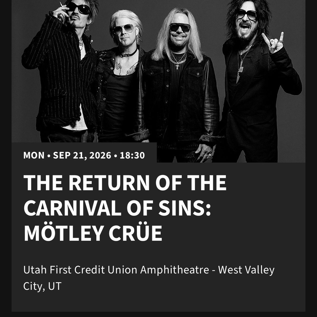Motley Crue Concert Tickets