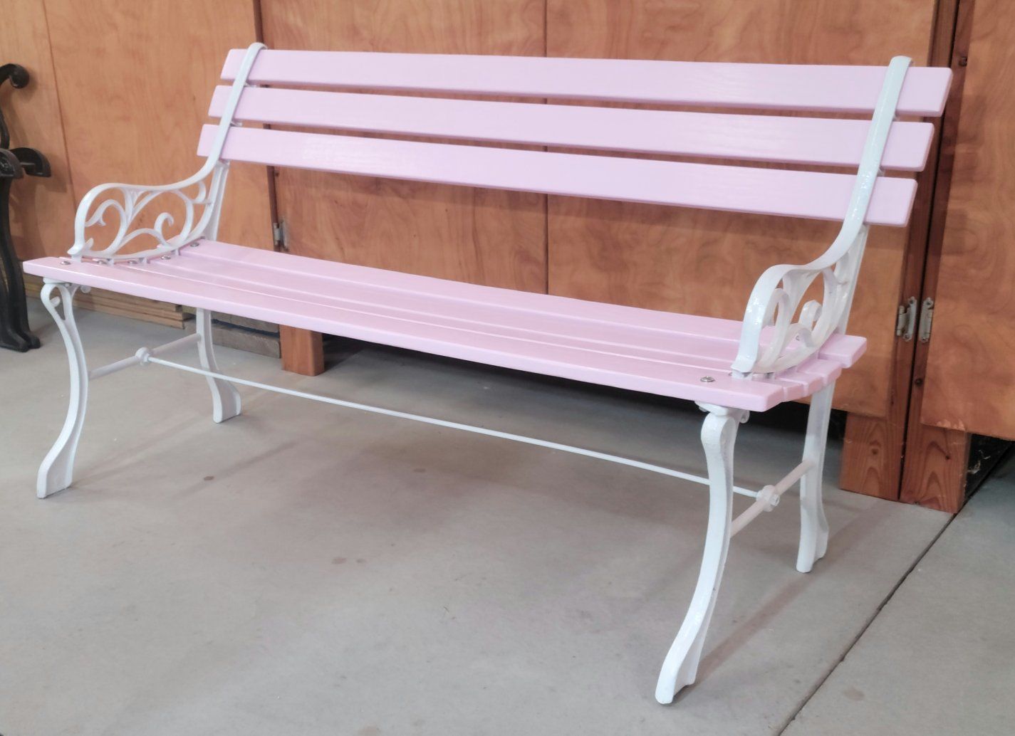 Pink Breast Cancer Awareness Wrought-iron Bench