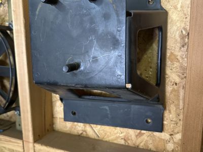 Black Metal Spare Tire Mount Bracket