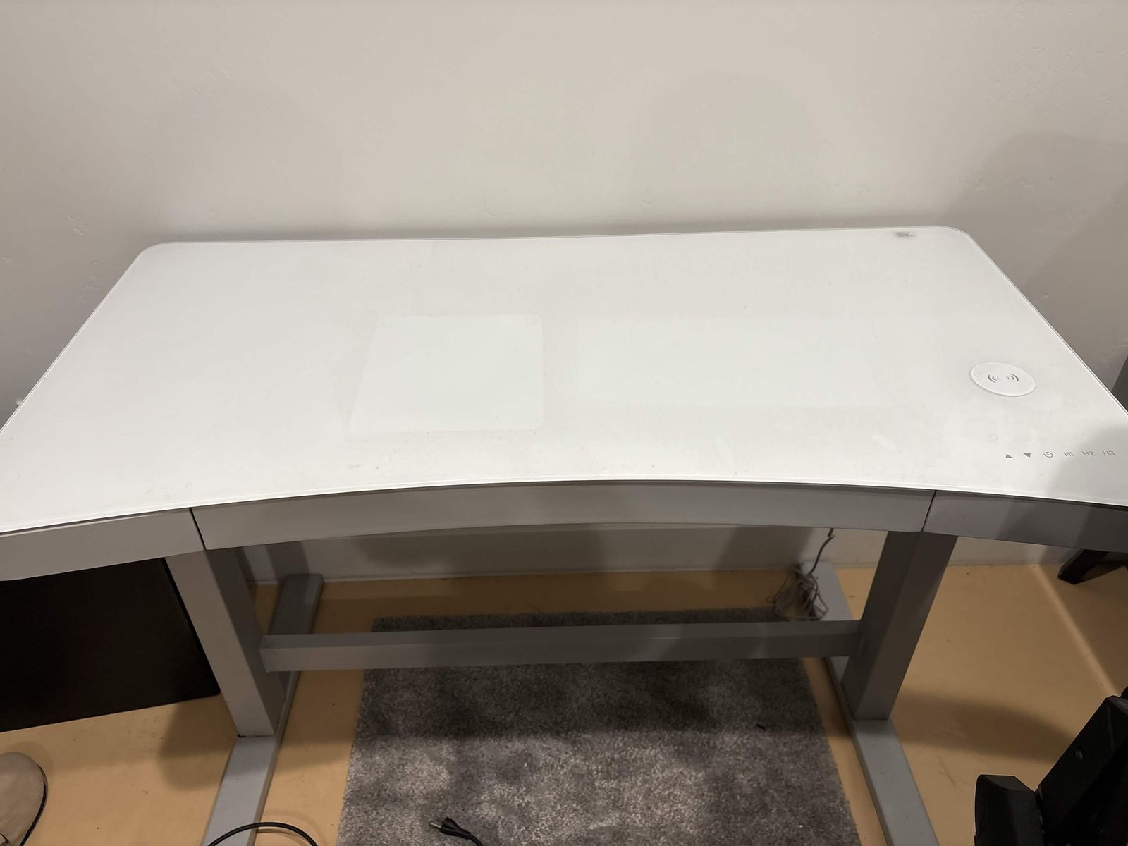 Glass top desk for Sale