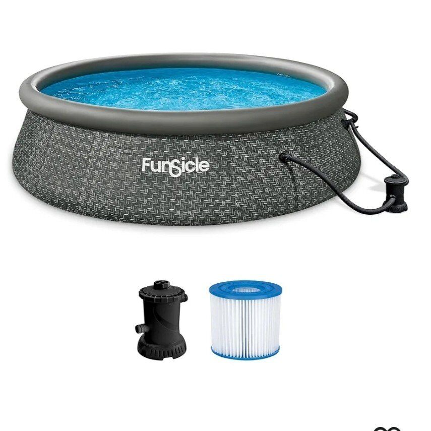 12ft x 36in Round Inflatable Above Ground Swimming