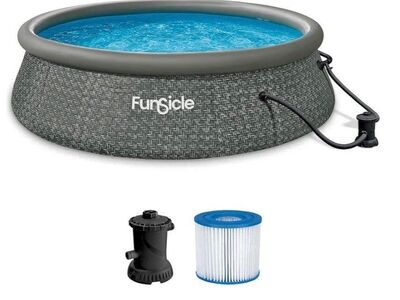 12ft x 36in Round Inflatable Above Ground Swimming