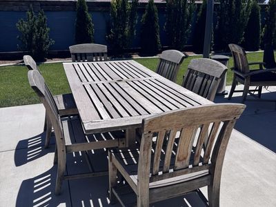 Vintage Restoration Hardware Teak Patio Set